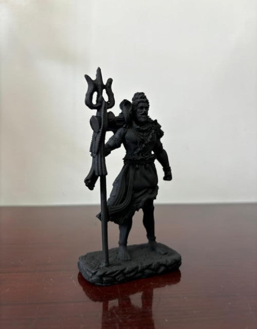 Shiva Idol for Car Dashboard - Invoke Serenity and Protection Decorative Showpiece - 16 cm