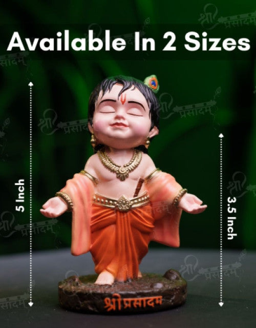 Shri Prasadam Bal Gopal Krishna Idol | Bal Gopal Murti | Krishna Idol Car Dashboard