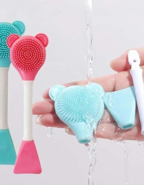 Silicone Facial Cleansing Brush Face Scrubber and Cleanser Massage Pack of 2