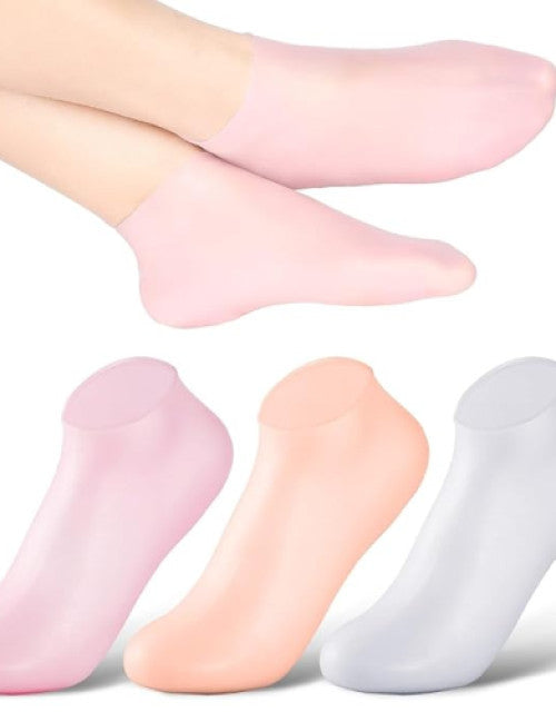 Silicone Moisturizing Socks for Dry Cracked Feet Women