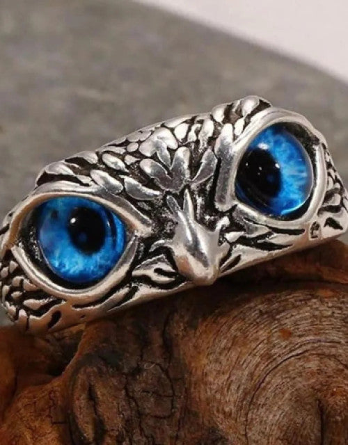 Silver Plated Owl Ring For Good Luck (Pack of 1)