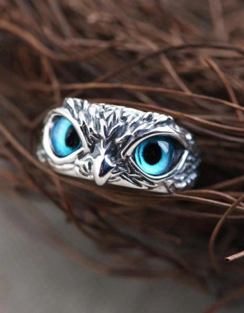 Silver Plated Owl Ring For Good Luck (Pack of 1)