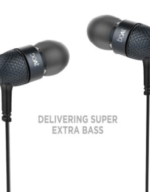 Super EXTRA BASS HEADS 225 WIRED WITH MIC (Black)