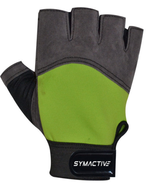 Symactive Gym Training Gloves, Set of 2, Vision, Grey/Green