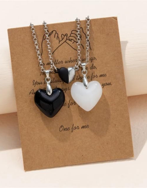 The Key House Crystal Drunken Couple Magnetic Heart Shaped Pendan