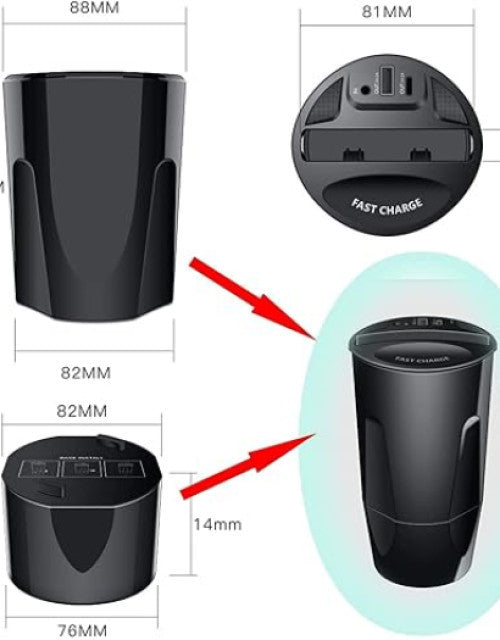 Wireless Cup Holder Car Phone Charger,