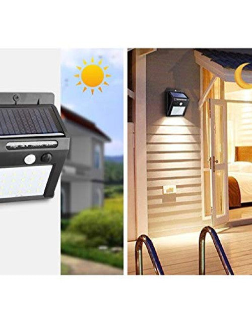 Wireless LED Solar Outdoor Lights with Dark Detect Motion Sensor, On/Off Button