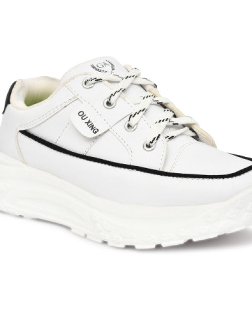 Women's Casual Sneaker Shoes White