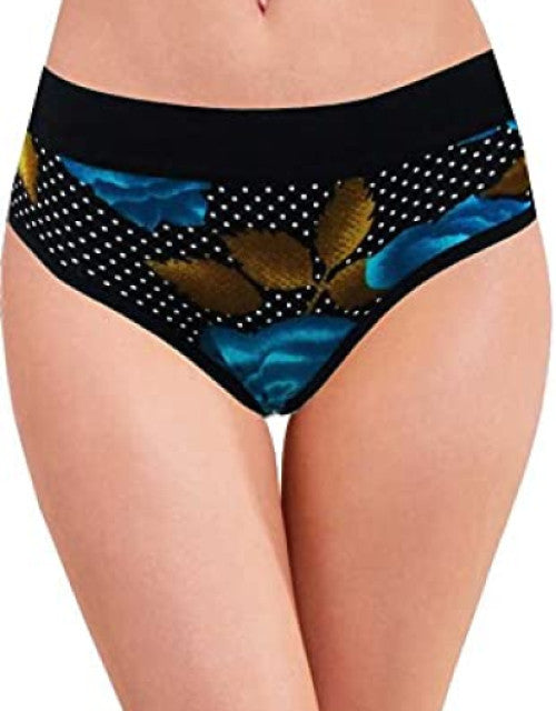 Women's Cotton Broad Elastic Cotton Panty (Pack of 3)(Multicolored)