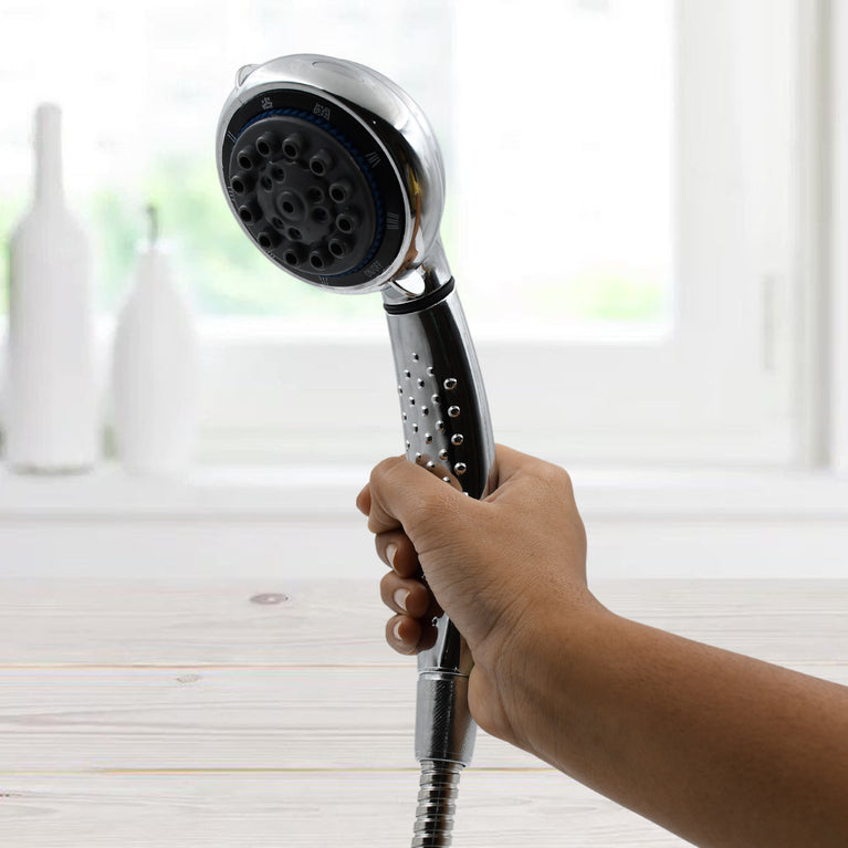 9365 Shower Head And Stainless Steel Hose Multi-function Plastic High Pressure Shower Spray For Bathroom