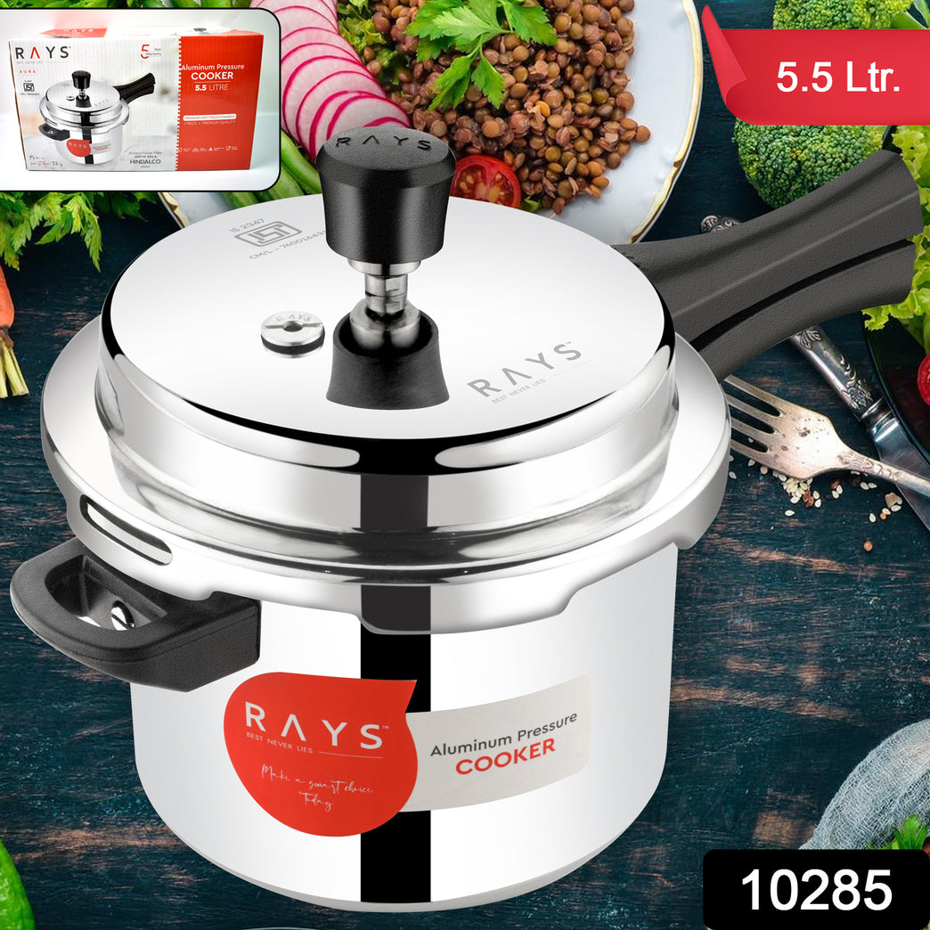 Aluminium Rays Aura Pressure Cookers With Outer Lid (5.5 Litres)